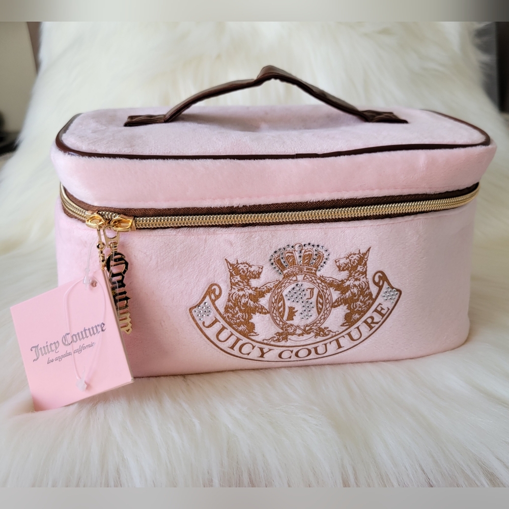 🩷🩷JUICY COUTURE PINK VELOUR SCOTTIE MAKE-UP BAG🩷🩷